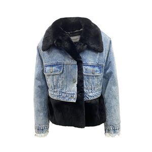Forte Dei Marmi Couture Fur Lining Denim Jacket Women